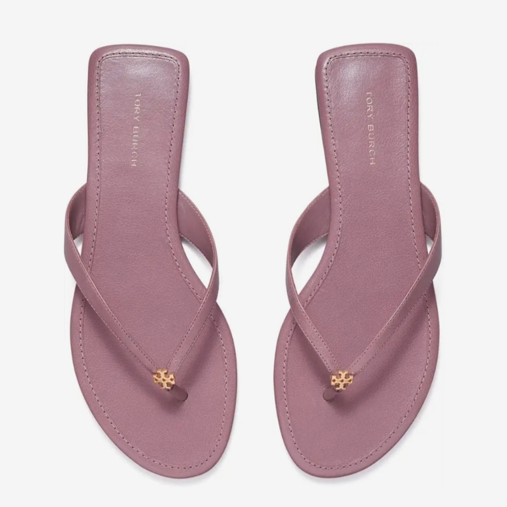 Tory Burch Logo Thong - Strap Classic Flip-Flops Lavender